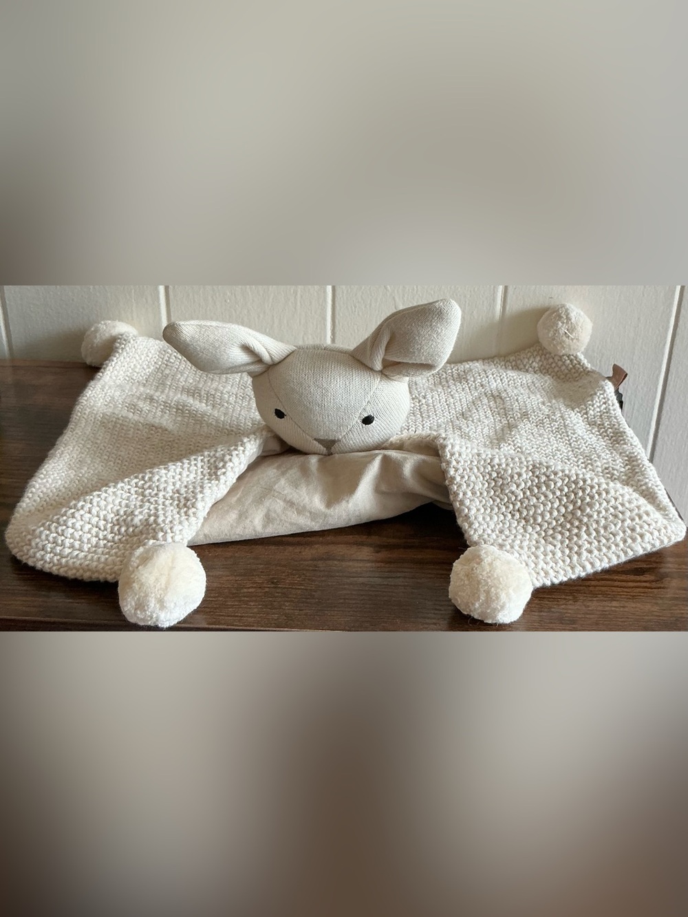 A Rare HTF Crane Baby Bunny Avery Organic Cotton Baby Lovey Blanket